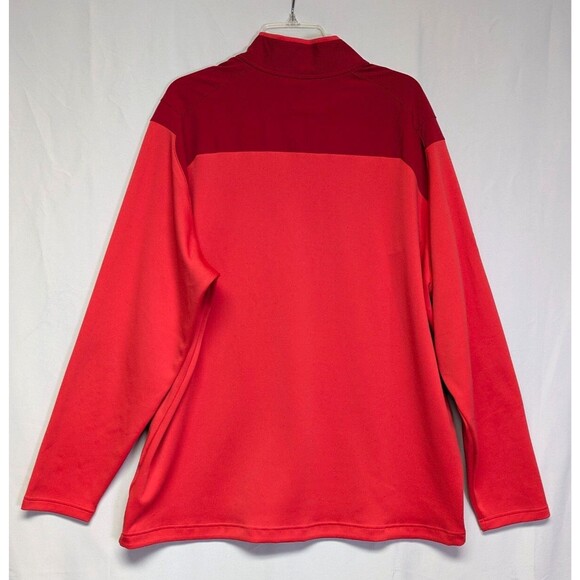 Nike Golf 1/4 Zip Pullover Mens 2XL Red Mock Neck Dri-Fit Long Sleeve - Picture 8 of 13